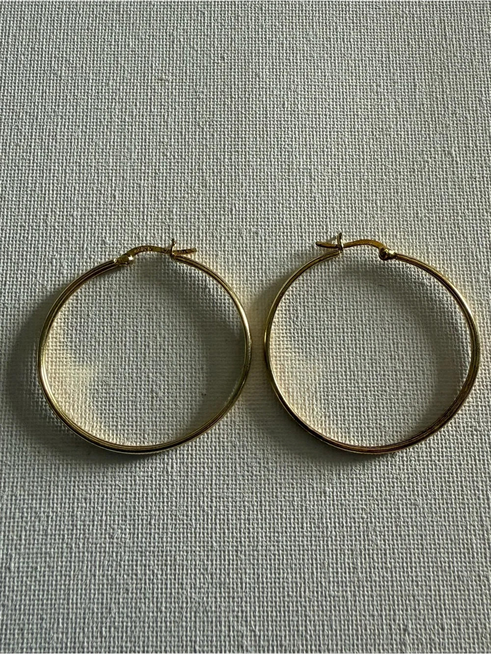 NEW Nordstrom AV 925 Shiny Gold Plated Hoop Earrings